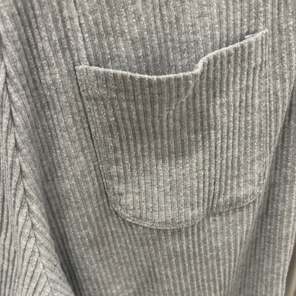 ALO Yoga Womens Light Gray Ribbed Sweatpants - Picture 9 of 10